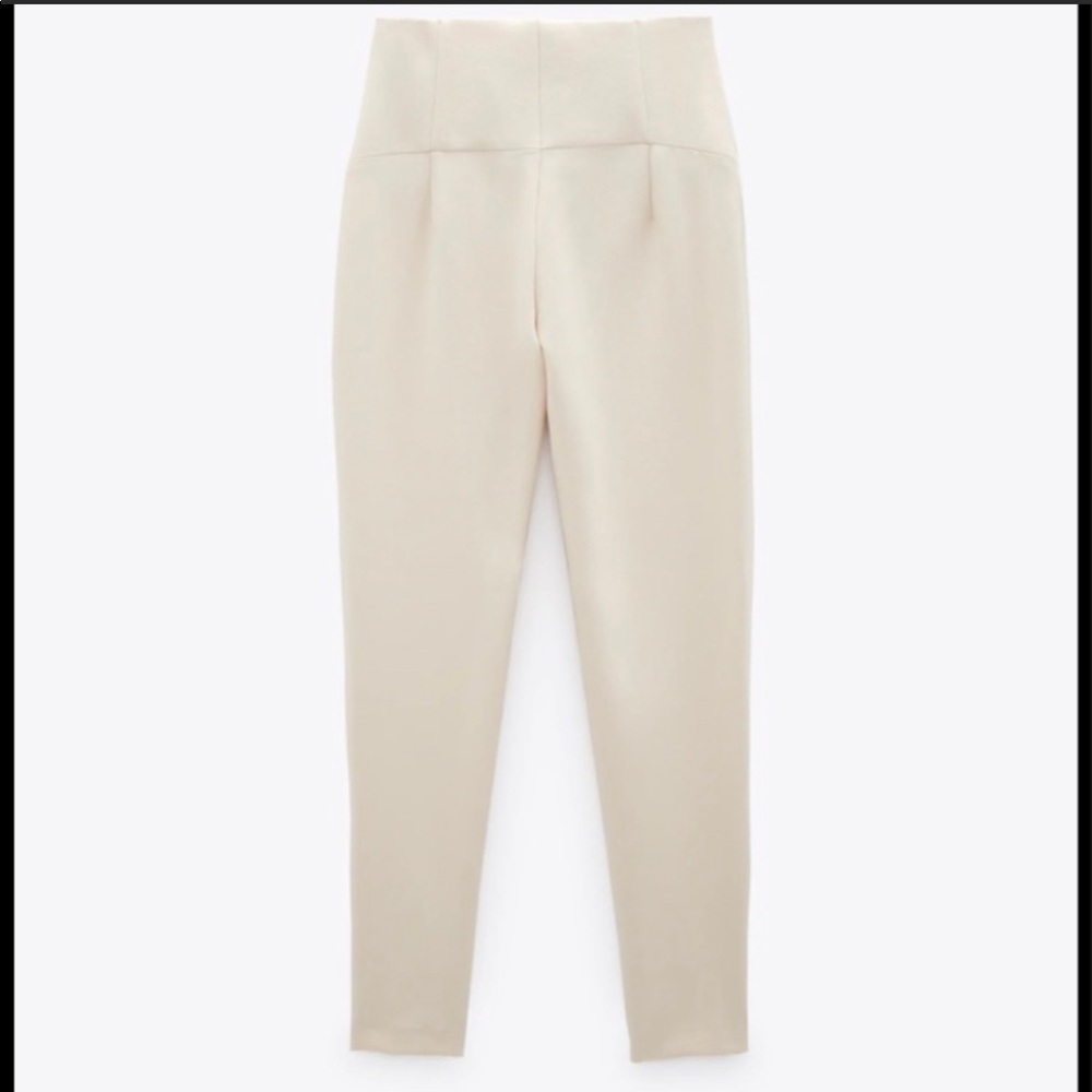 Zara Tuxedo High Waist Cigarette Pants Sz XS